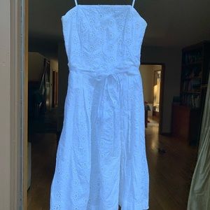 Lilly Pulitzer white eyelet strapless dress